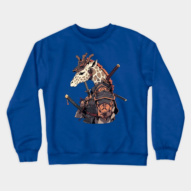 samurai giraffe Crewneck Sweatshirt by fancy ghost